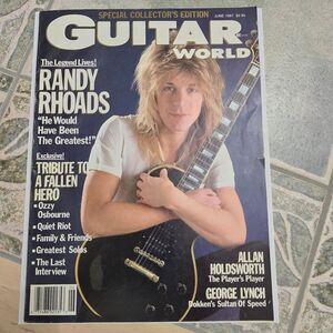 Vintage Guitar World Magazine June 1987 Randy Rhoads Tribute Ozzy Osbourne